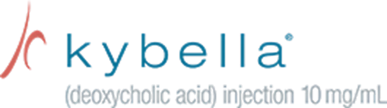 Kybella deoxycholic acid injection logo and dosage.
