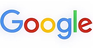 Google logo with colorful letters.
