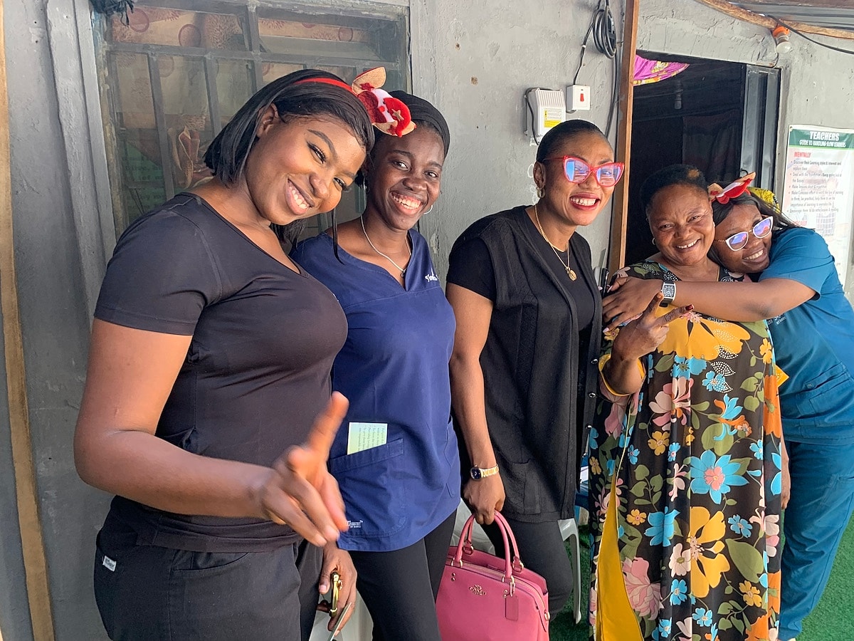 Group of smiling women enjoying time together.